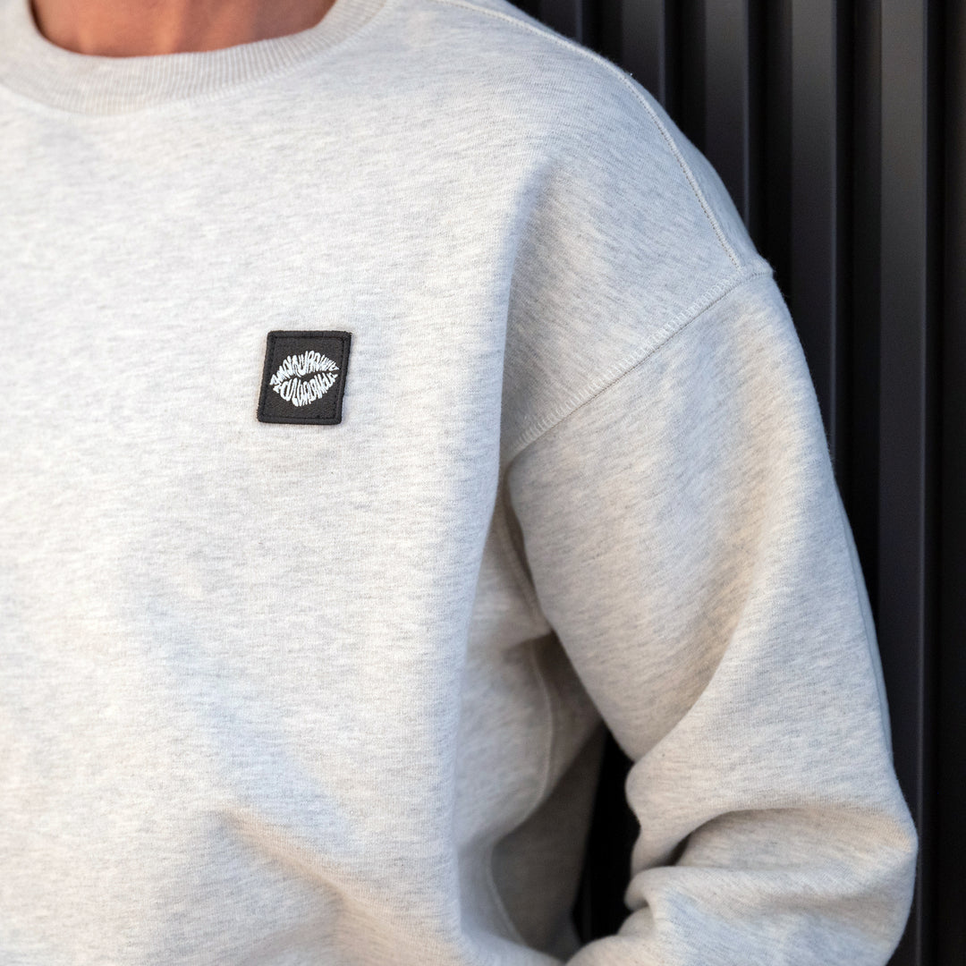 Sweatshirt: AZL Icon ❍ Badge | Grey Melange