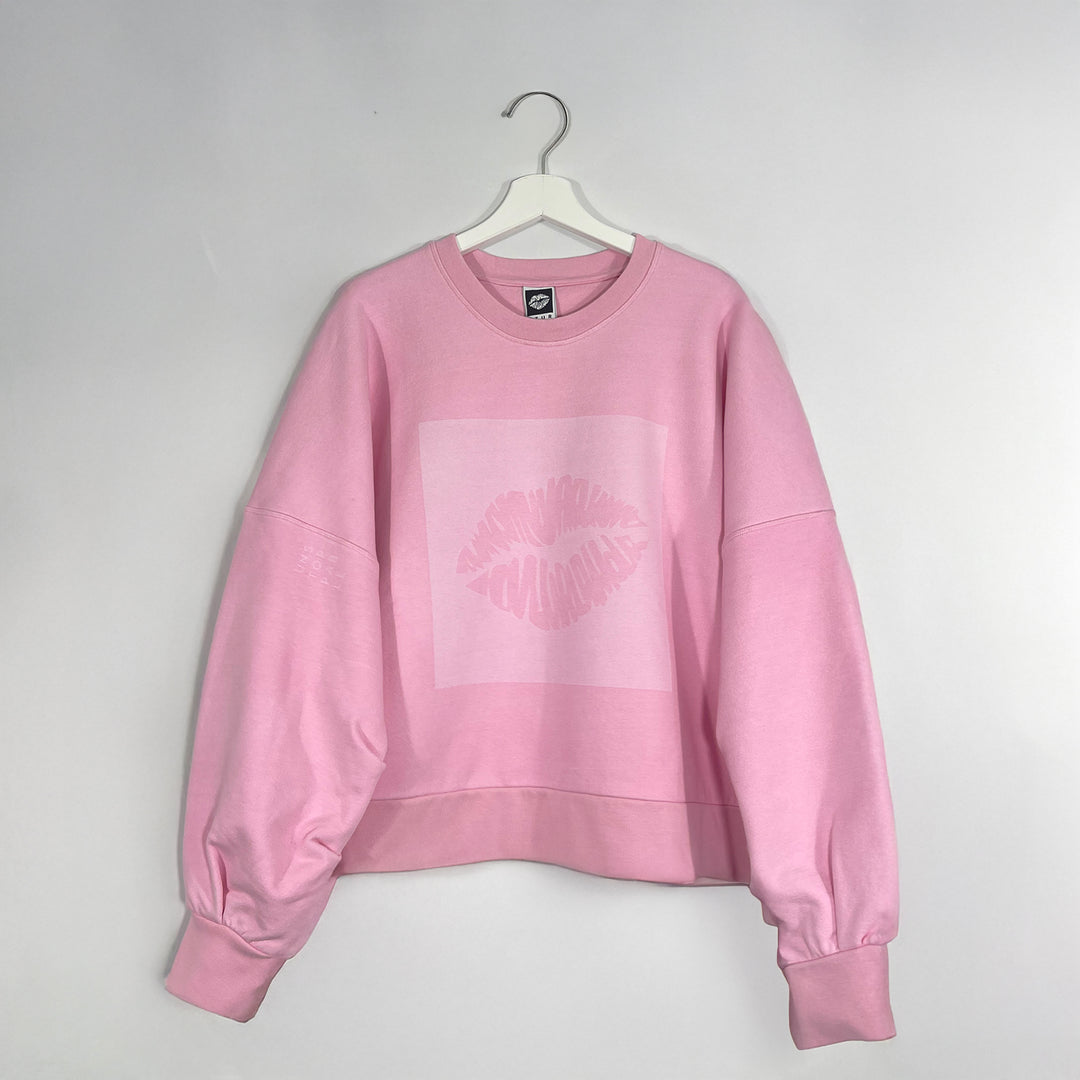 Sweatshirt: Big AZL Kiss – Oversized Crewneck ❍ Print | Rose Washed