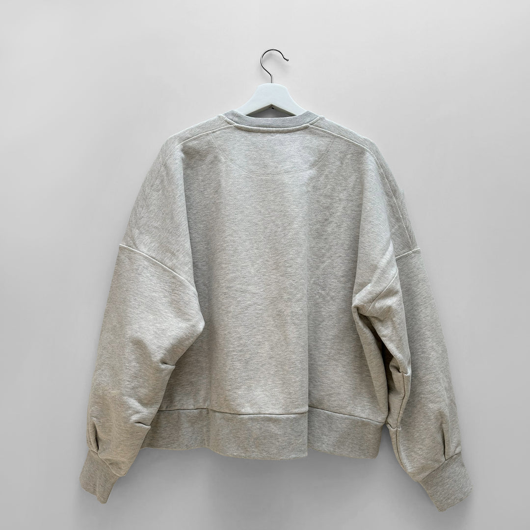 Sweatshirt: Big AZL Kiss – Oversized Crewneck ❍ Print | Grey Melange