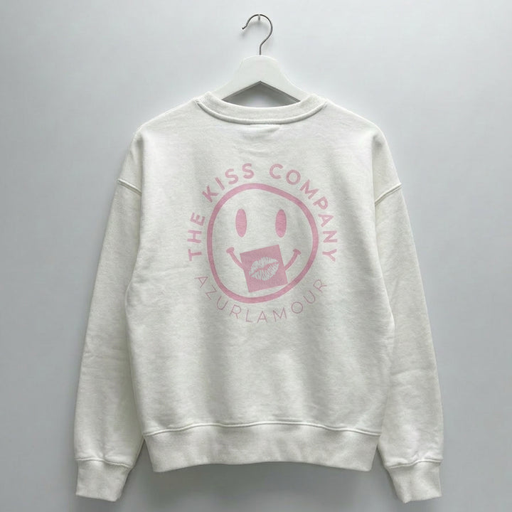 Sweatshirt: AZL Icon · Ivory White | Rose Print
