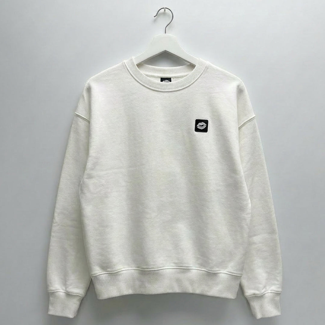 Sweatshirt: AZL Icon · Ivory White | Rose Print