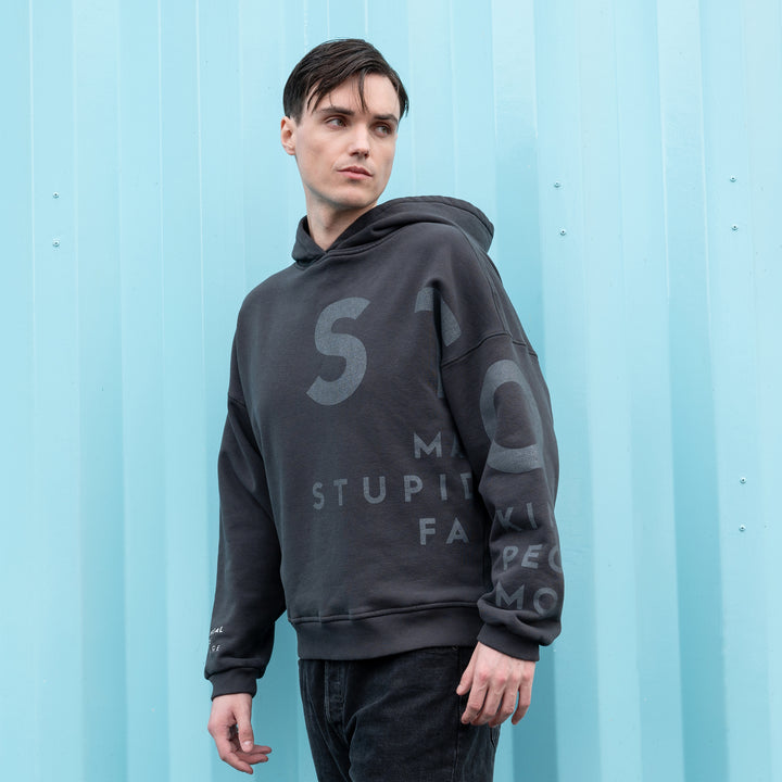 Hoodie Sweatshirt: STOP MAKING STUPID PEOPLE FAMOUS ❍ Print