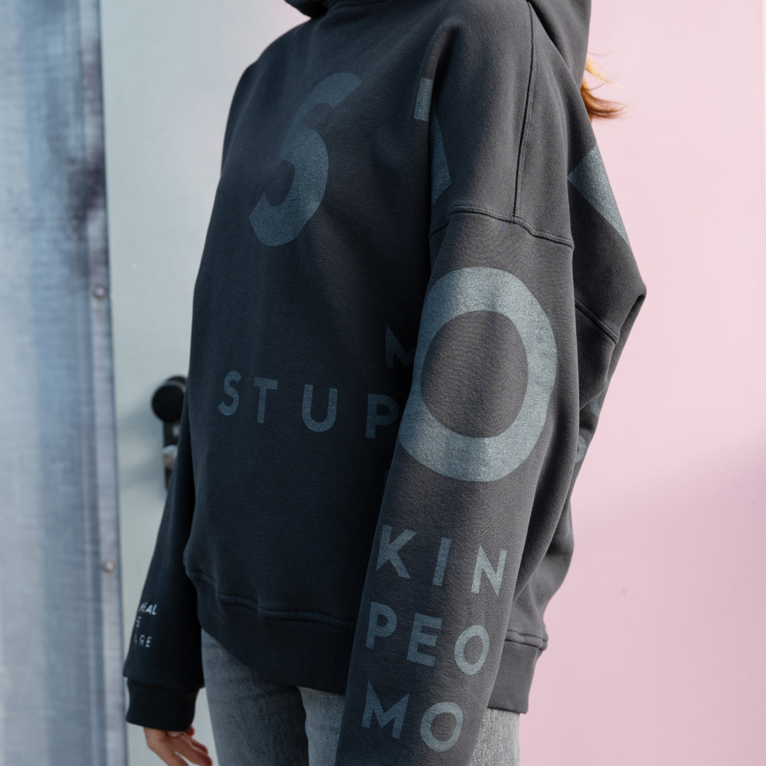 Hoodie Sweatshirt: STOP MAKING STUPID PEOPLE FAMOUS ❍ Print