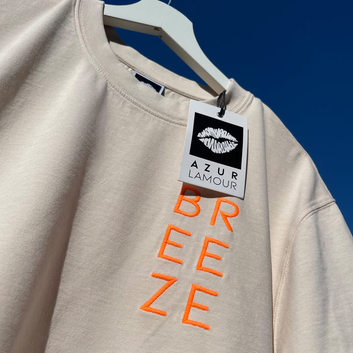 T-Shirt: BREEZE – Neon Orange · Oversized ⚥ | Whitecap Grey