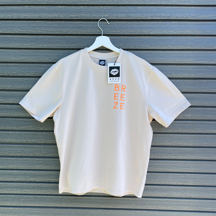 T-Shirt: BREEZE – Neon Orange · Oversized ⚥ | Whitecap Grey