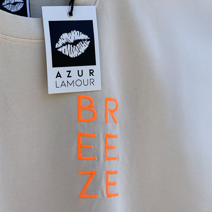 T-Shirt: BREEZE – Neon Orange · Oversized ⚥ | Whitecap Grey
