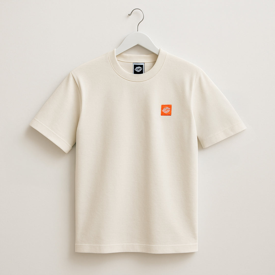 T-Shirt: AZL Icon · Neon Orange · Oversized ⚥ | Whitecap Gray