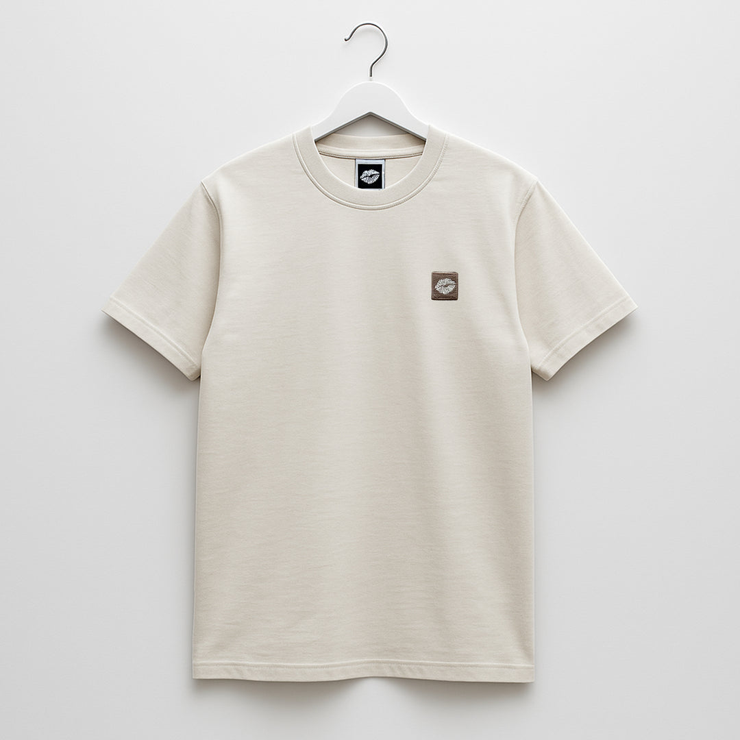 T-Shirt: AZL Icon · Mocha Mousse · Regular ⚥ | Cream