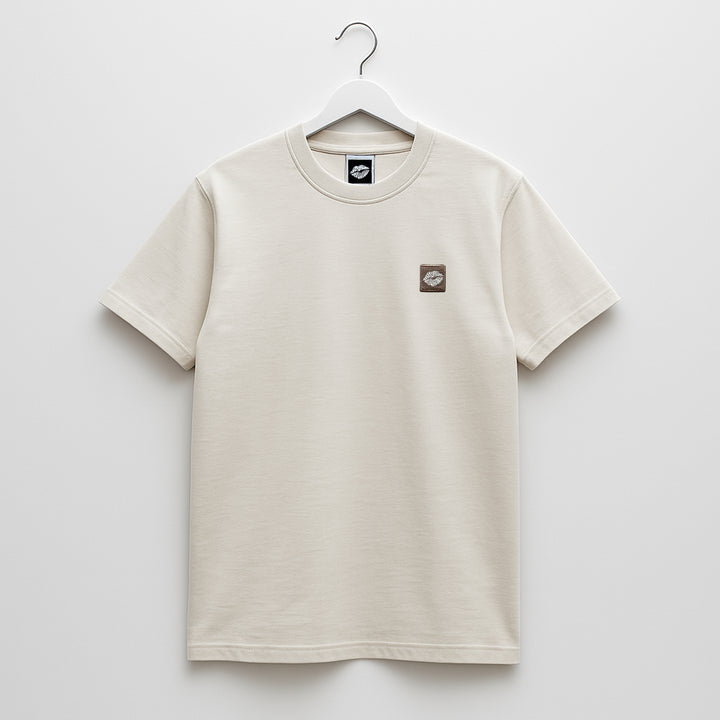 T-Shirt: AZL Icon · Mocha Mousse · Regular ⚥ | Cream