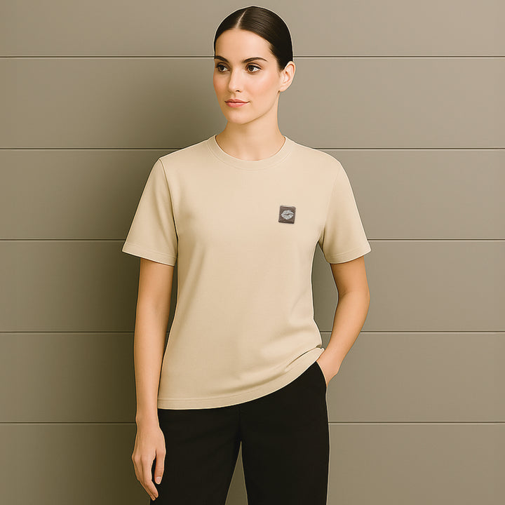 T-Shirt: AZL Icon · Mocha Mousse · Regular ⚥ | Cream