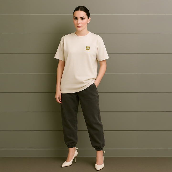 T-Shirt: AZL Icon · Pistachio · Regular ⚥ | Cream