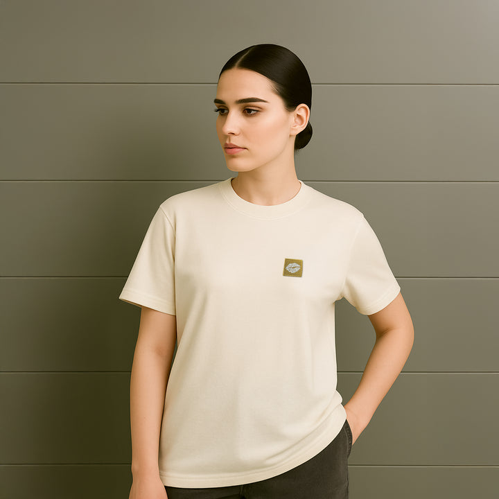 T-Shirt: AZL Icon · Pistachio · Regular ⚥ | Cream