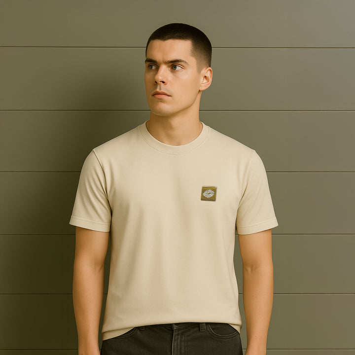 T-Shirt: AZL Icon · Pistachio · Regular ⚥ | Cream