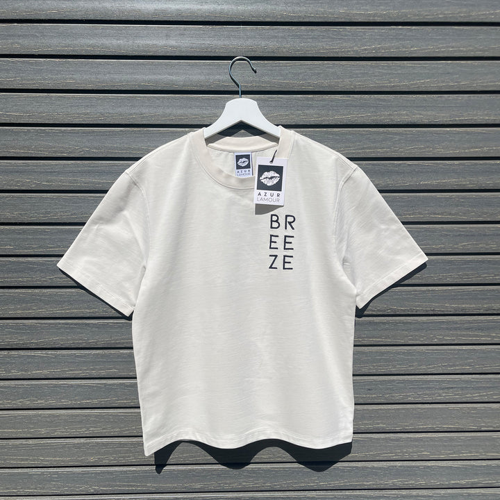 T-Shirt: BREEZE – Dark Navy · Oversized ⚥ | Cream