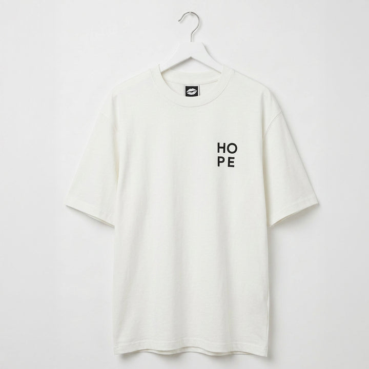 T-Shirt: HOPE – Dark Navy · Oversized ⚥ | Cream White